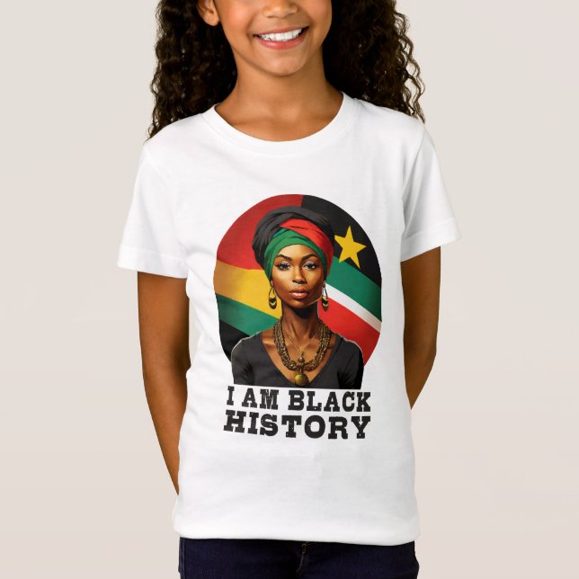 Camiseta Soy historia negra (Anverso)