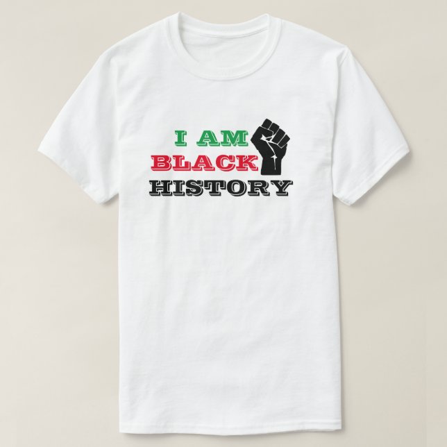 CAMISETA SOY HISTORIA NEGRA (Diseño del anverso)