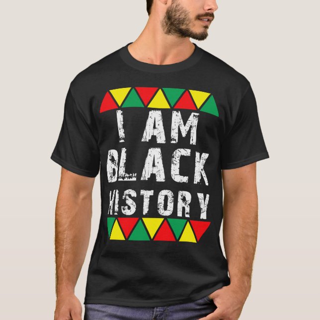 Camiseta soy historia negra (Anverso)