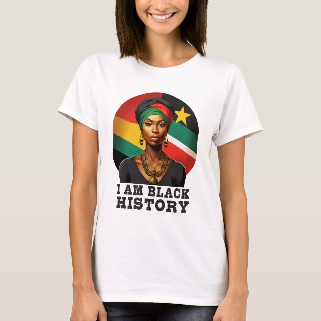 Camiseta Soy historia negra (Anverso)