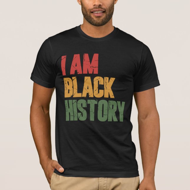 Camiseta Soy historia negra (Anverso)