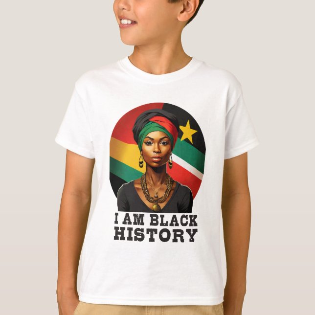 Camiseta Soy historia negra (Anverso)