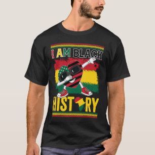 Camiseta Soy Historia Negra Bandera Americana Corazón Cute