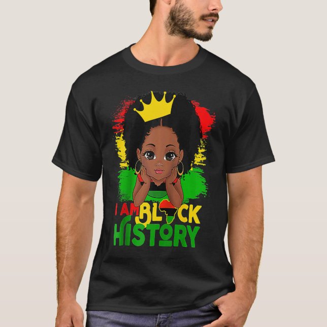 Camiseta Soy historia negra BHM Orgullo negro Melanin G (Anverso)