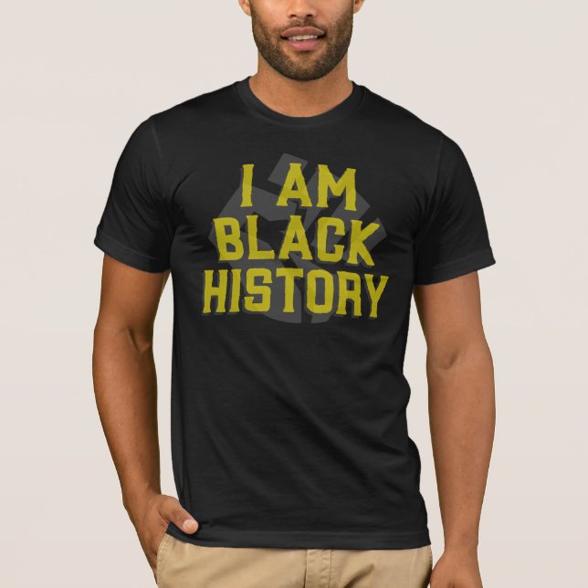 Camiseta Soy historia negra - Camisas gráficas de Puño Negr (Anverso)