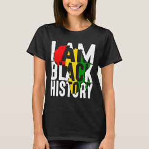 Camiseta Soy Historia Negra Con Mapa De África - Empo Negro