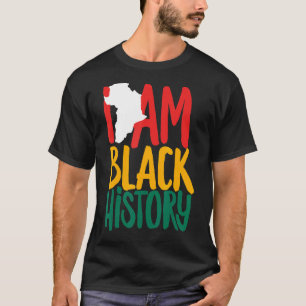 Camiseta Soy historia negra herencia afroamericana negra