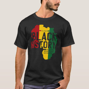 Camiseta Soy historia negra Melanin Afro niños del Orgullo 