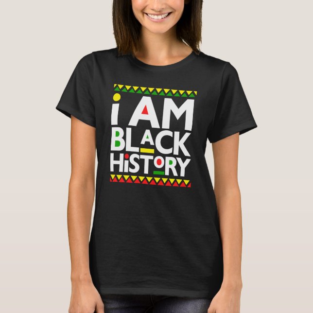 Camiseta Soy Historia Negra Melanin Hombres Mujeres Niñas N (Anverso)