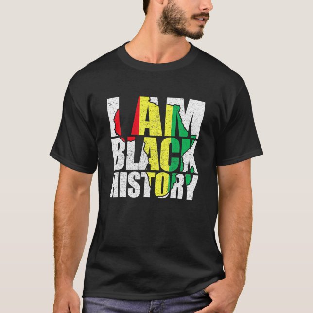 Camiseta Soy historia negra Melanin Orgullo Historia Mes Ho (Anverso)