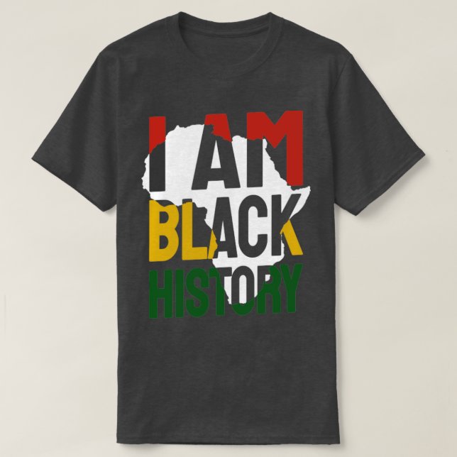 Camiseta Soy historia negra Mes de historia negra (Diseño del anverso)