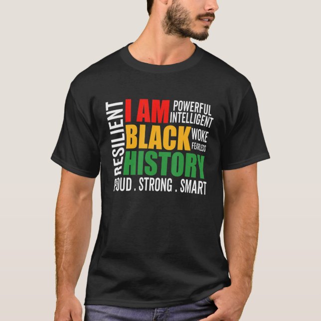 Camiseta Soy historia negra mes de historia negra africano (Anverso)