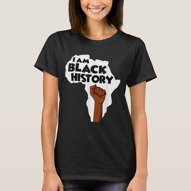 Camiseta Soy historia negra mes de historia negra afroameri (Anverso)