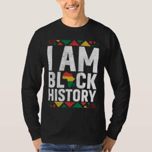 Camiseta Soy historia negra Mes de historia negra Mapa de Á