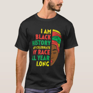 Camiseta Soy historia negra, mujer afroamericana me cortó