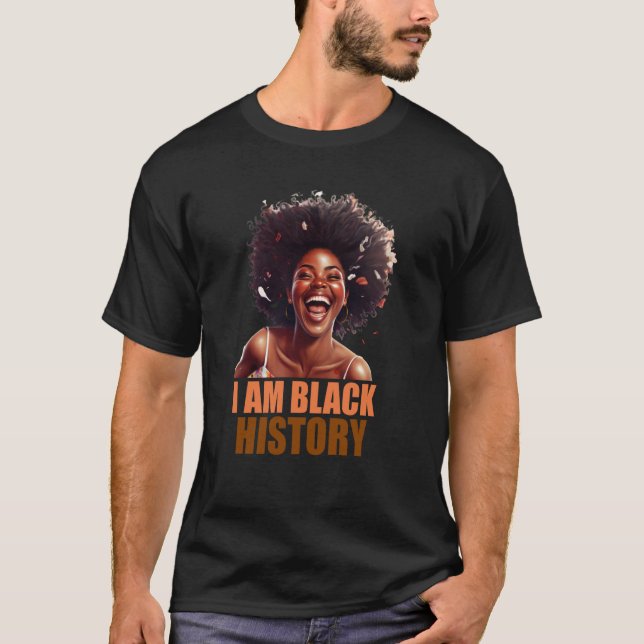 Camiseta Soy historia negra Mujeres Chicas Mes de Historia  (Anverso)