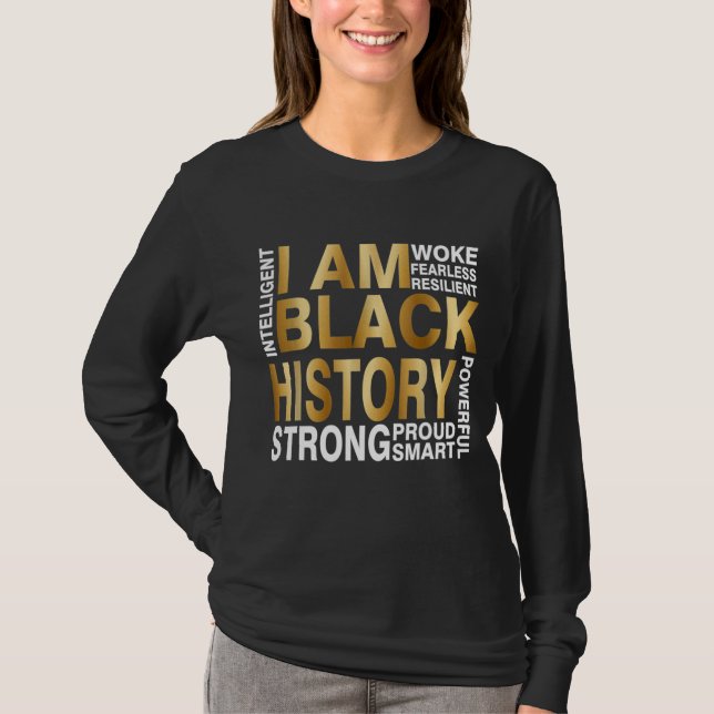 Camiseta Soy historia negra muy orgullosa Smart Junetdecis  (Anverso)