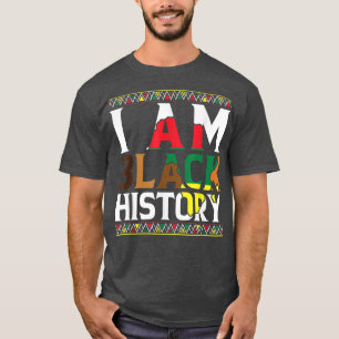 Camiseta Soy historia negra Orgullo africano Mono de histor