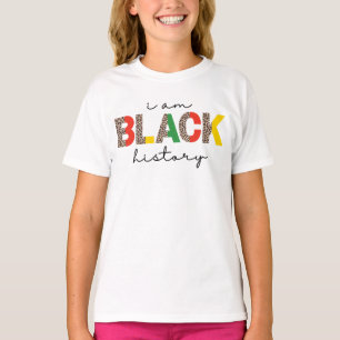 Camiseta Soy Historia Negra Para Los Niños Chicas Historia