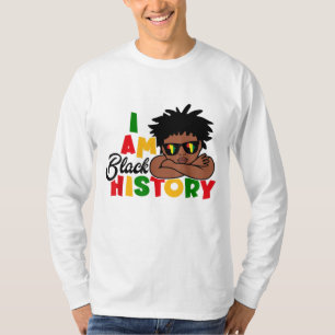 Camiseta Soy historia negra para los niños varones Mono de