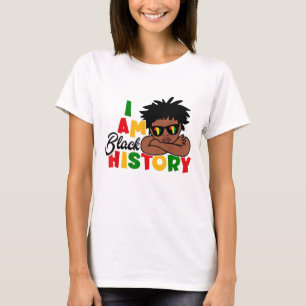 Camiseta Soy historia negra para los niños varones Mono de 