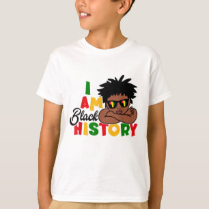 Camiseta Soy historia negra para los niños varones Mono de 