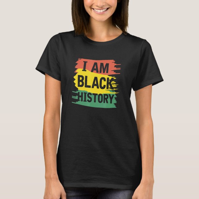 Camiseta Soy historia negra Patrimonio africano Bhhm Africa (Anverso)