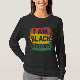 Camiseta Soy historia negra Patrimonio africano BHM África