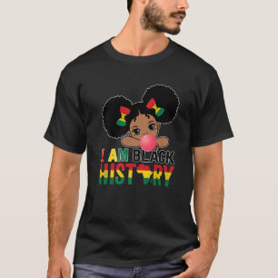 Camiseta Soy Historia Negra Pequeña Melanina Princesa BHM P