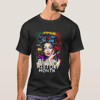 Camiseta Soy historia negra, reina afroamericana de melanin
