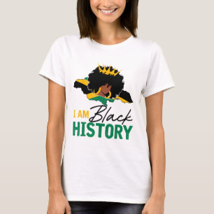Camiseta Soy Historia Negra Reina De Jamaica Y Bandera Jama
