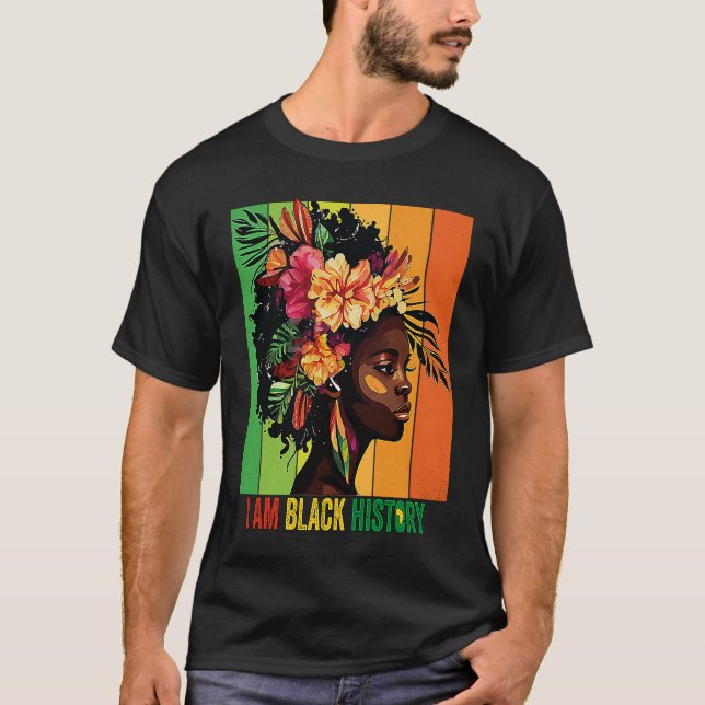 Camiseta SOY HISTORIAS NEGRAS Mujeres Chicas Reina Negra Me (Anverso)