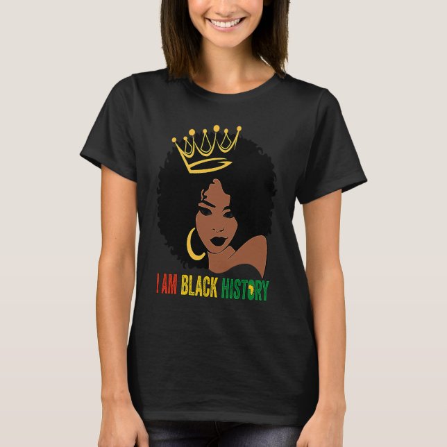 Camiseta SOY HISTORIAS NEGRAS Mujeres Chicas Reina Negra Me (Anverso)