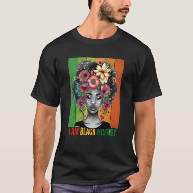 Camiseta SOY HISTORIAS NEGRAS Mujeres Chicas Reina Negra Me (Anverso)
