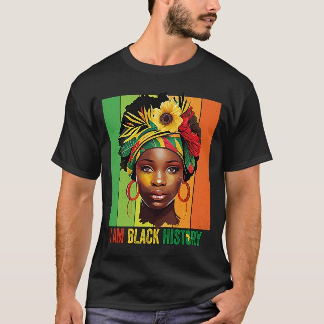 Camiseta SOY HISTORIAS NEGRAS Mujeres Chicas Reina Negra Me (Anverso)