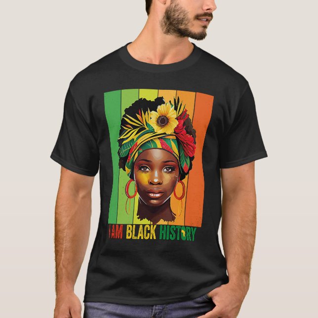 Camiseta SOY HISTORIAS NEGRAS Mujeres Chicas Reina Negra Me (Anverso)
