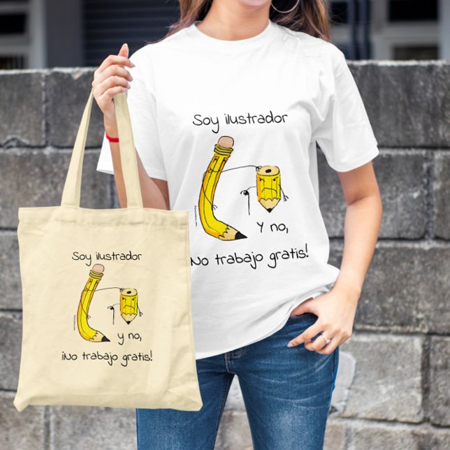Camiseta Soy ilustrador y no trabajo gratis (Subido por el creador)
