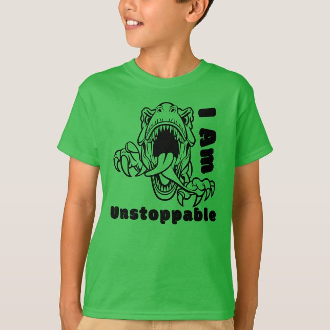 Camiseta Soy Imparable, Graciosa T-Rex (Anverso)