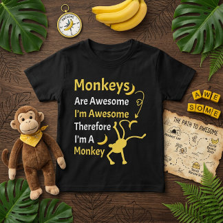 Camiseta Soy Impresionante Por Lo Tanto Soy Un Mono Cita Di