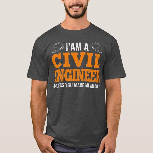 Camiseta Soy Ingeniero Civil Chistes de Ingeniería Civil (Anverso)