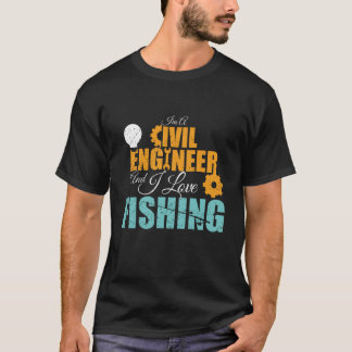Camiseta Soy Ingeniero Civil Y Me Encanta Pescar Camisetas.