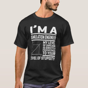 Camiseta Soy Ingeniero De Simulación Mi Nivel De Sarcasmo E
