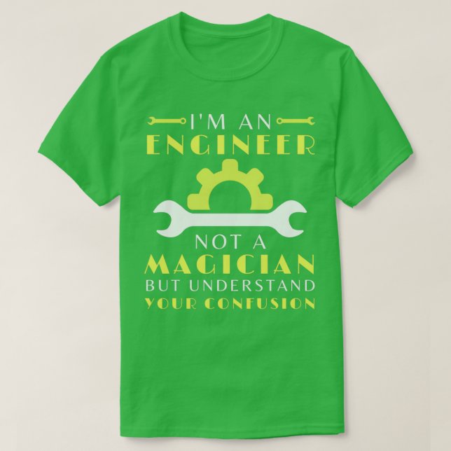 Camiseta Soy Ingeniero, No Mago (8) (Diseño del anverso)