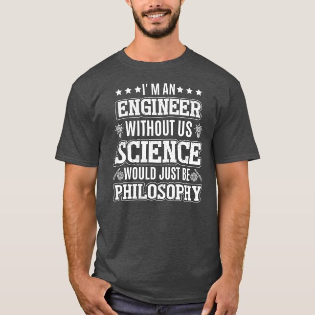 Camiseta Soy ingeniero y divertida física científica del hu (Anverso)