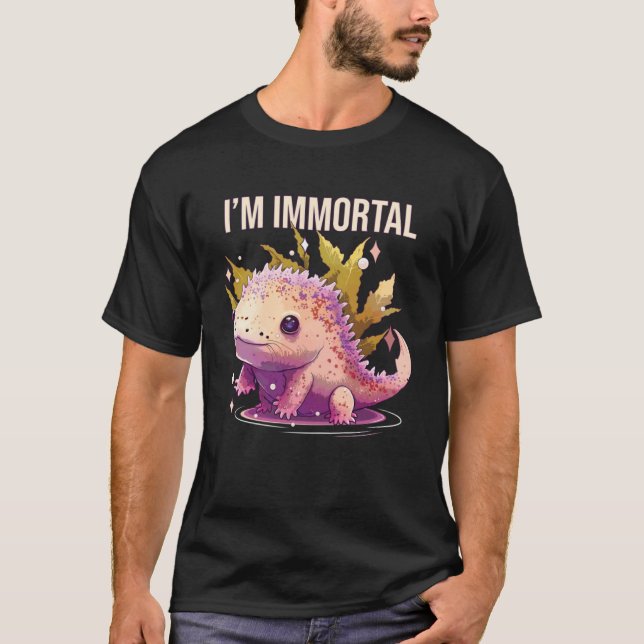 Camiseta Soy inmortal Axolotl Amphibian México Walking Fi (Anverso)