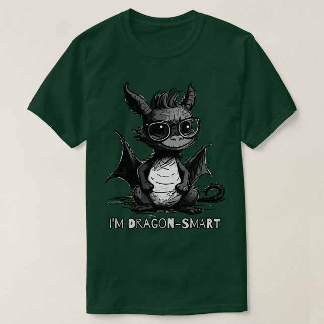 Camiseta Soy inteligente como dragón (Diseño del anverso)