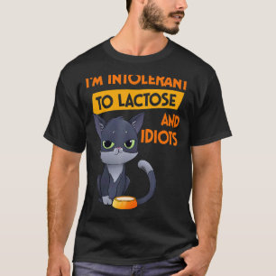 Camiseta Soy intolerante con la lactosa y los idiotas