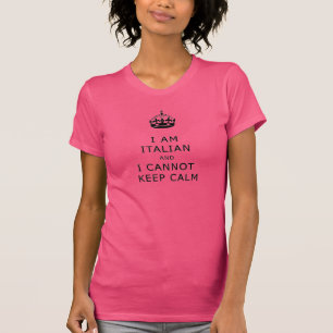 Camiseta soy italiano y no puedo guardar calma