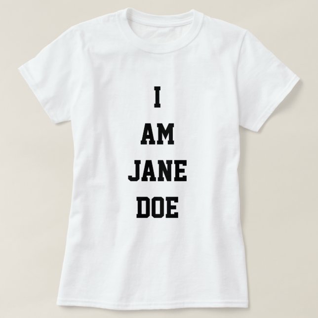 Camiseta Soy Jane Doe (Diseño del anverso)