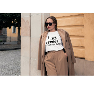 Camiseta Soy Jessica La Mejor Mamá Del Mundo Personalizado